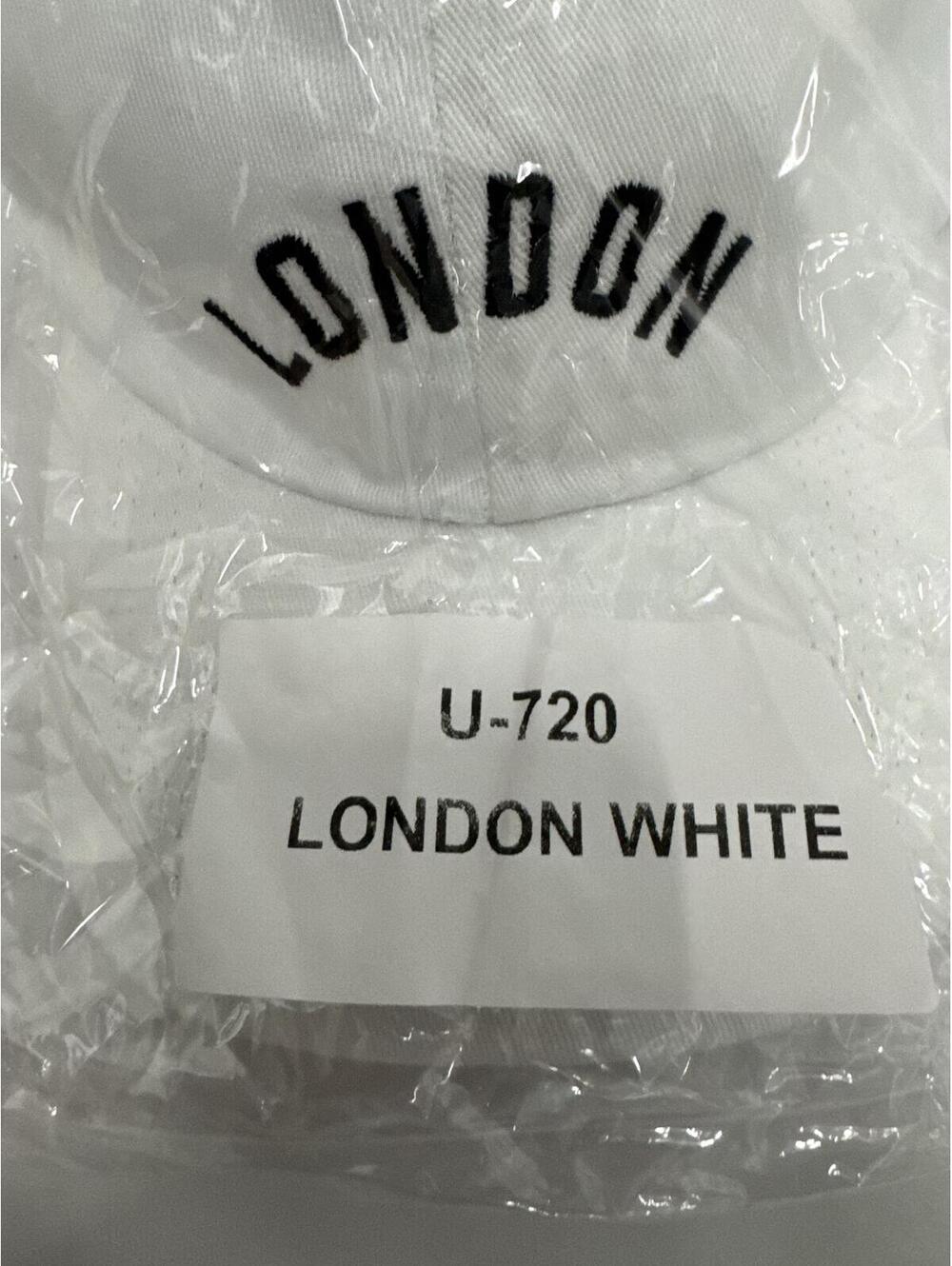 White Baseball Cap with 'LONDON' Embroidery - Picture 3 of 3